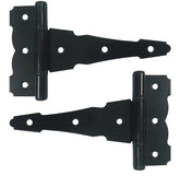 HINGE TEE GALV STEEL BLACK 6IN